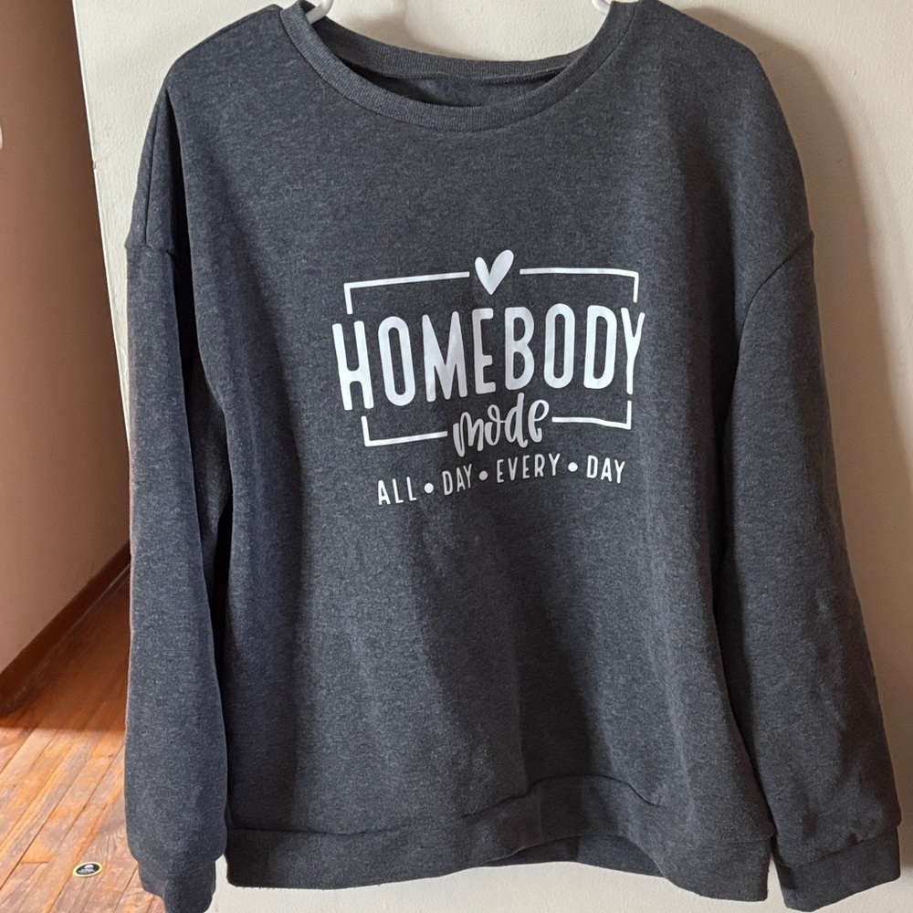 Gray Homebody Mode Sweatshirt